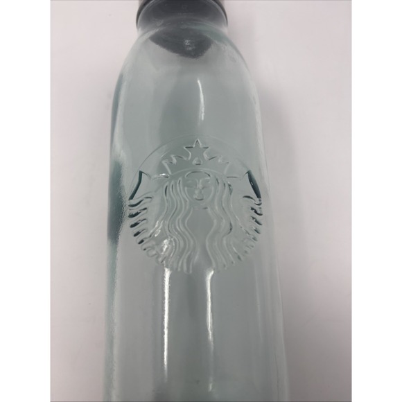 Starbucks Blue Green Recycled Glass Water Bottle 20 oz RARE Limited Edition - Picture 3 of 3